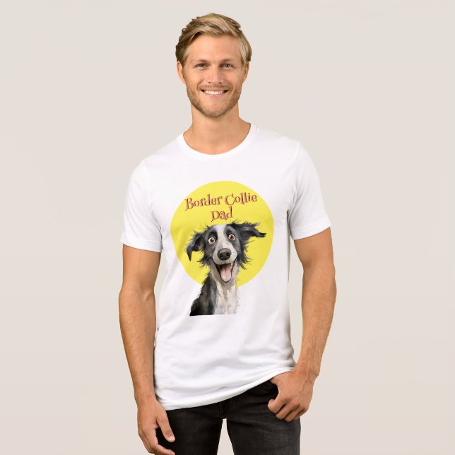 Camiseta Triblenda Funny Border Collie Dad Dog Ilustracion (Anverso Completo)