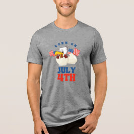 Camiseta Triblenda Funny Born on July 4th Eagle T-Shirt