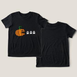 Camiseta Triblenda Funny Calabaza de Halloween comiendo fantasma, reg