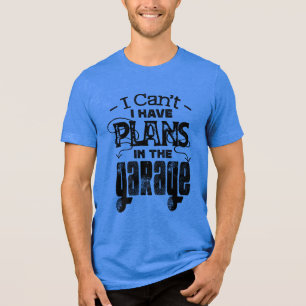 Camiseta Triblenda Funny Car Bike Mechanage Garage Plan Vintage Perso