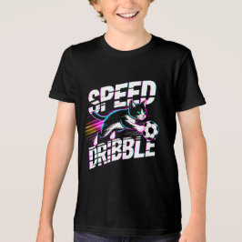 Camiseta Triblenda Funny Cat Playing Soccer - Gift for Kids & Teens