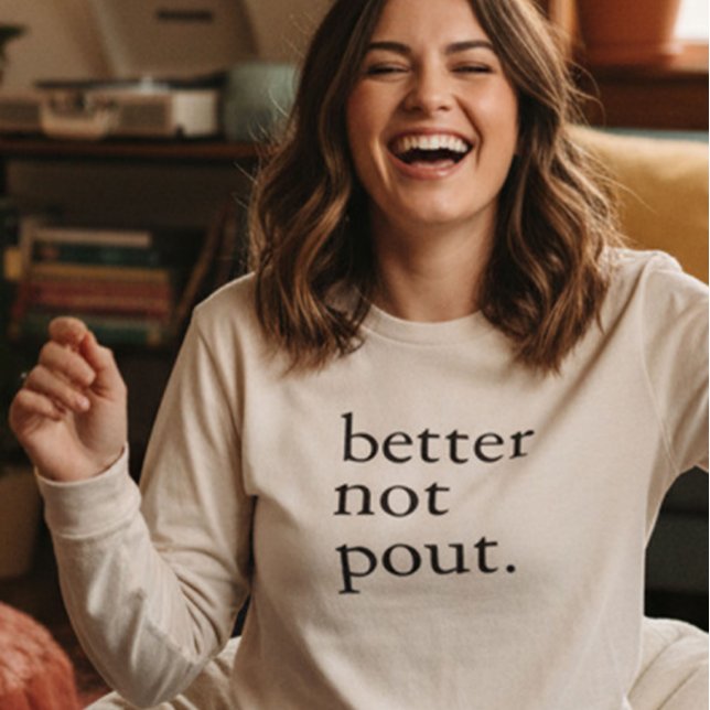 Camiseta Triblenda Funny Christmas Better Not Pout Simple Cute  (Subido por el creador)