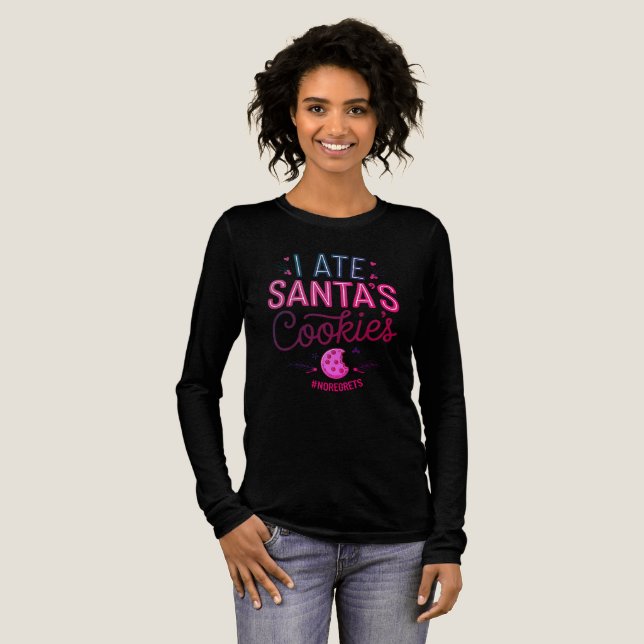 Camiseta Triblenda Funny Christmas Santa's Cookie  (Anverso Completo)