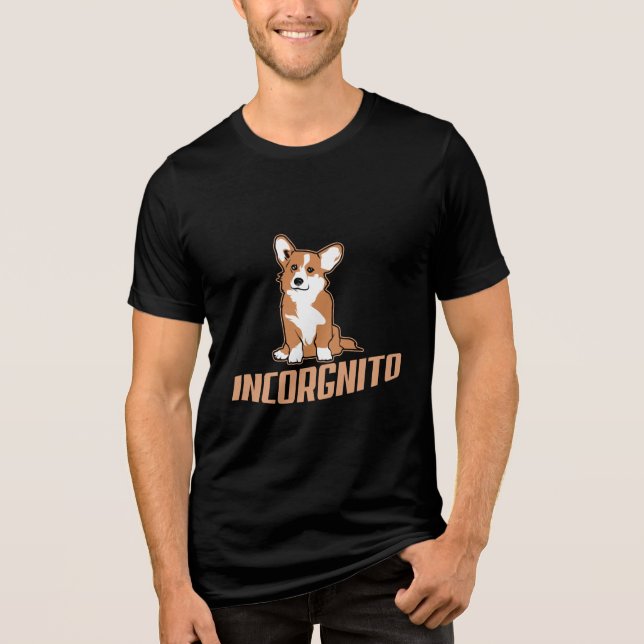 Camiseta Triblenda Funny Corgi Incognito Dueño de Perro (Anverso)
