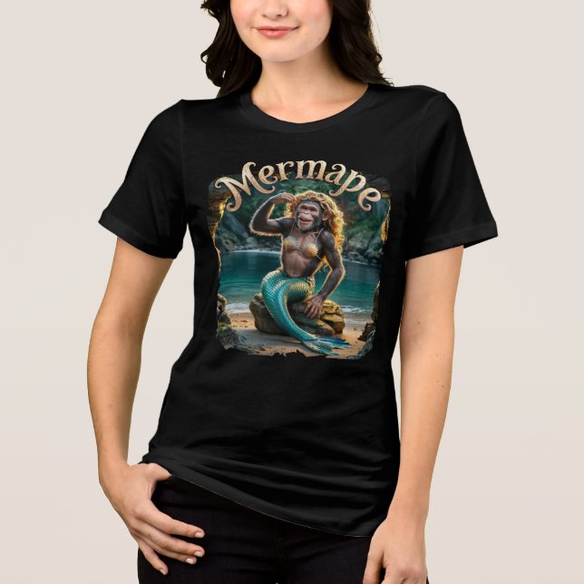 Camiseta Triblenda Funny creacion de combo fotográfico de Mermape (Anverso)