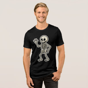 Camiseta Triblenda Funny Dancing Skeleton Pegatina - Cute Halloween