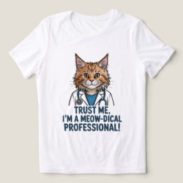Camiseta Triblenda Funny Doctor Cat Medical Humor Illustration