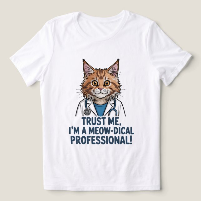 Camiseta Triblenda Funny Doctor Cat Medical Humor Illustration (Diseño delantero )