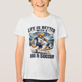 Camiseta Triblenda Funny Dog Soccer Life Is Better With a Dog