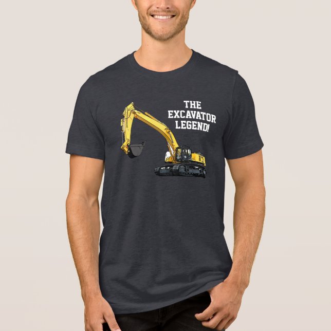 Camiseta Triblenda Funny Excavator Legend Heavy Equipment Operator (Anverso)