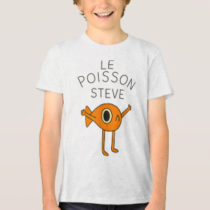 Camiseta Triblenda Funny Fish Le Poisson Steve Para Niños Mujeres