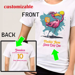 Camiseta Triblenda Funny Flamingo Pickleball
