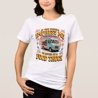 Camiseta Triblenda Funny Food Truck Lover Retro 70s Groovy Foodie