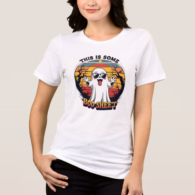 Camiseta Triblenda Funny Ghost “Boo Sheet” Halloween (Anverso)