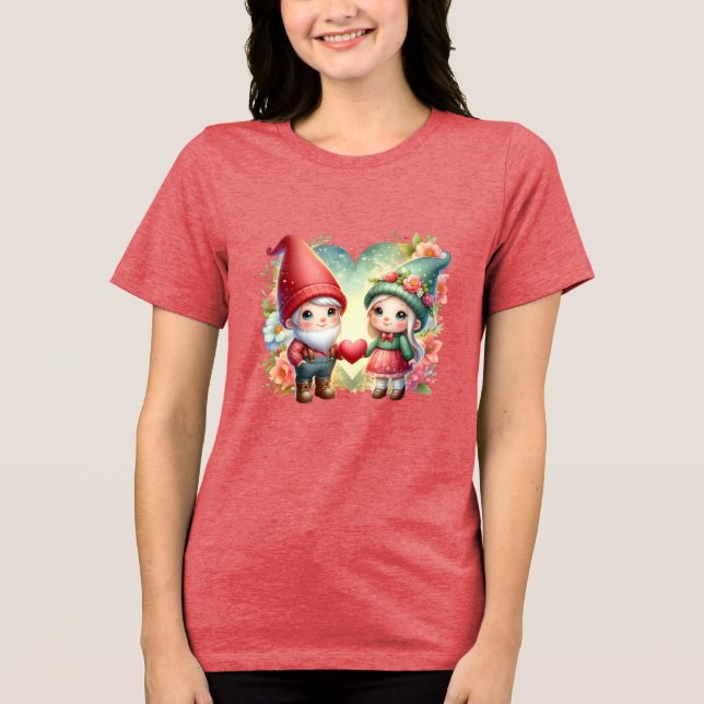 Camiseta Triblenda Funny Gnome for Valentine Day (Anverso)