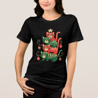 Camiseta Triblenda  Funny Holiday Cat Lovers Gift