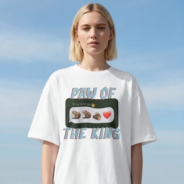 Camiseta Triblenda Funny Hoppers Paw of King George Pond Crew Beaver (Subido por el creador)