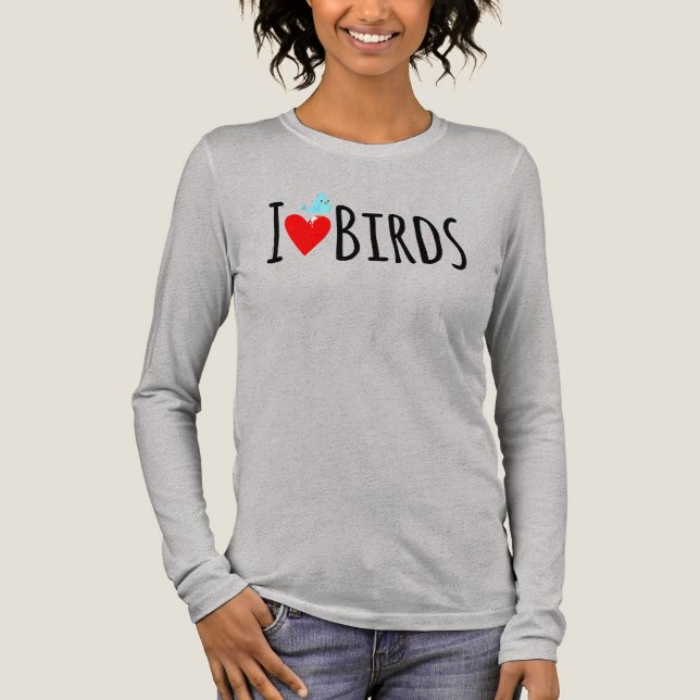 Camiseta Triblenda  Funny I Love Birds  (Anverso)