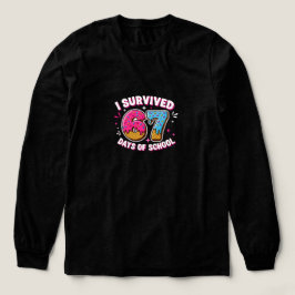 Camiseta Triblenda Funny I Survived 67 Days of School - Donut