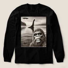 Camiseta Triblenda Funny iced out  Bigfoot  Watching for UFO believer