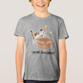 Camiseta Triblenda Funny Jumping Cat BoysT-Shirt