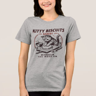 Camiseta Triblenda Funny Kitty Biscuits Bakery Shirt