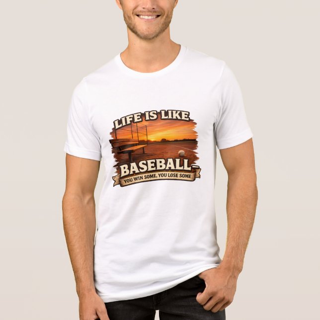Camiseta Triblenda funny motivational -life is like Baseball quote  (Anverso)