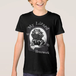 Camiseta Triblenda Funny "My Lizard Ate My Homework" Black