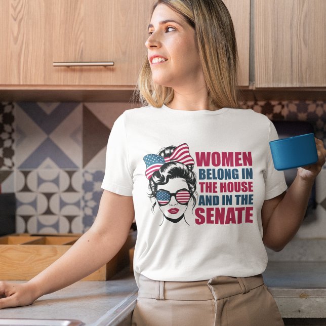 Camiseta Triblenda Funny norteamericana cita a política femenina (Subido por el creador)