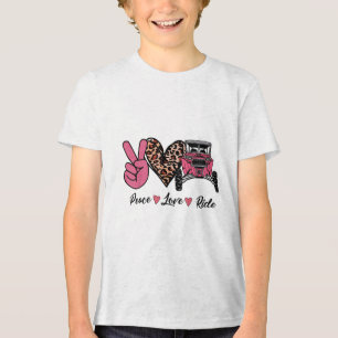 Camiseta Triblenda Funny Off Road Side By Side Utv Peace Love Ride Sx