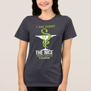 Camiseta Triblenda Funny Pharmacy Tech sobre vacaciones
