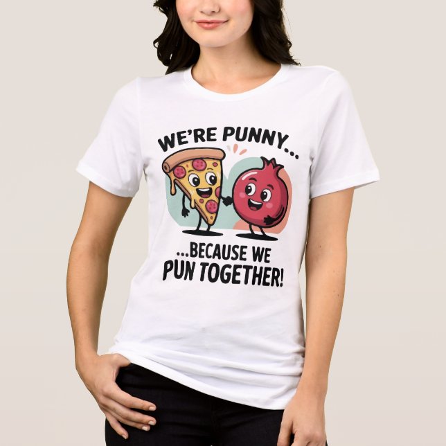 Camiseta Triblenda Funny Punny Couple T-Shirt | Cute Food Love (Anverso)