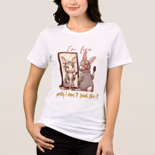 Camiseta Triblenda Funny rabbit in front of the mirror – Funny design