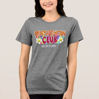 Camiseta Triblenda Funny Retro Procrastination Club  Rainbow