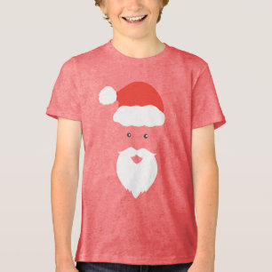 Camiseta Triblenda Funny Santa Face feliz Feliz Feliz Navidad en fami