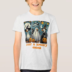 Camiseta Triblenda Funny Spooky Goose Halloween Witch Pumpkin Art