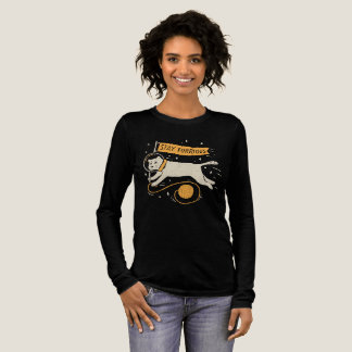 Camiseta Triblenda Funny Stay Furrious Cat Astronaut Space Pet Wool