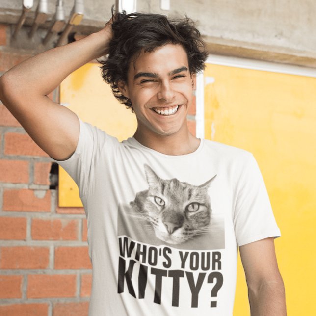 Camiseta Triblenda FUNNy tabby CAT T-SHIRT, quien es tu gatito (Subido por el creador)