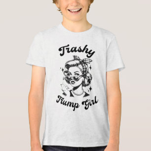 Camiseta Triblenda Funny Trashy Trump Chica _1