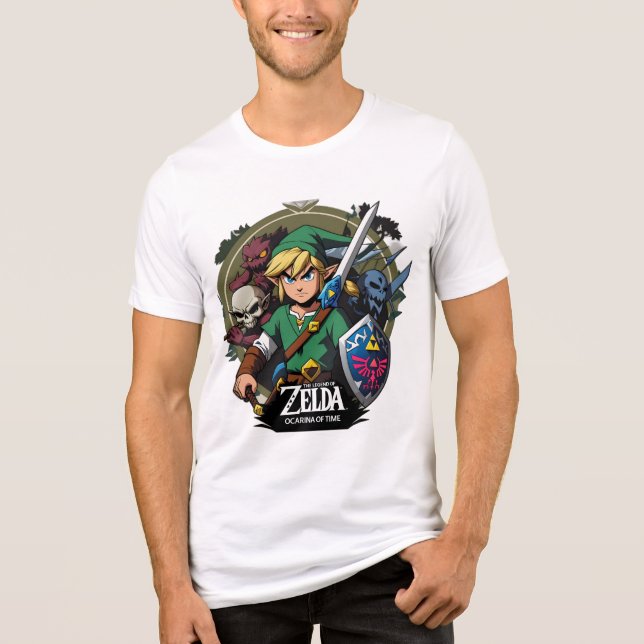 Camiseta Triblenda Funny Zelda Anime of Time Adventure Birthday Gift (Anverso)