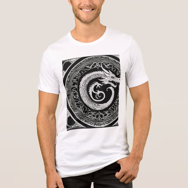 Camiseta Triblenda "Furia de Dragon: Fierce Tee Gráfico" (Anverso)