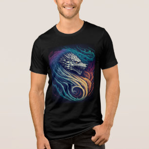 Camiseta Triblenda Furia de dragón vibrante: colores audaces, diseño