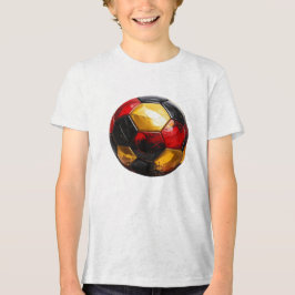 Camiseta Triblenda Fußball schwarz rot gold, Name in Flagge