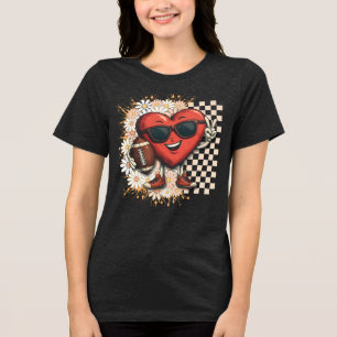 Camiseta Triblenda Fútbol Día del Juego del Corazón Retro de Guay