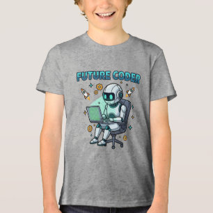 Camiseta Triblenda Future Coder – Diseño de codificación de robot lin