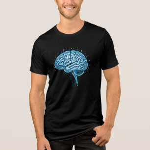 Camiseta Triblenda "Futuristic Circuit Brain – Minimalist Tech & AI T