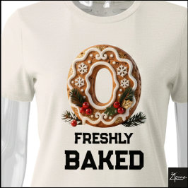 Camiseta Triblenda Galleta de Jengibre Navidad Letra Inicial O