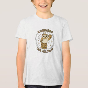Camiseta Triblenda "Galletas, búho lo permite" BÚHO DULCE HORNEANDO