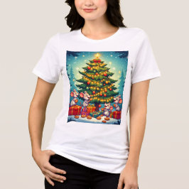 Camiseta Triblenda Galletas De Ratones Lindos Árbol De Navidad Ambien