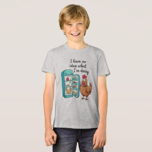 Camiseta Triblenda Gallo Divertido Nevera Estado de Ánimo Confundido